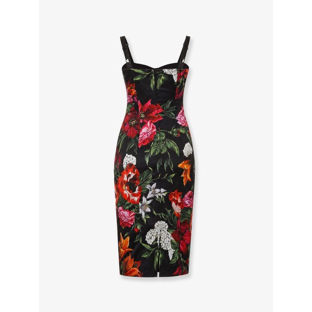 Dolce & Gabbana Women Satin Dress With Floral Print - Picture 2 of 3